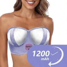 Smart Wireless Electric Vibrating Heated Massage Bra With EMS Patches Ideal Gift For Mother Girlfriend Or Best Friend On Valentine's Day Or Anniversary - Purple - View 10