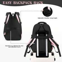 K-Pop D-Emon H-Unters Bag Outdoor Travel Backpack Double Shoulder Bag School Bag Laptop Bag Luggage Bag Men's And Women's The Same Style Backpack Durable And Wear Resistant Daily Travel Business Work Bag - 黑色 - 查看 6