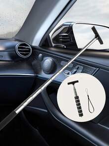 1pc Extendable Car Mirror Rain Wipers - Telescopic Water Repellent Blade With Anti-Fog Coating, Universal Windshield & Side Mirror Cleaner For Driving (Essential Rainy Season Gift For Drivers & Car Owners) - Multicolor - View 2