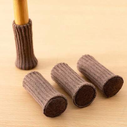 12pcs Cloth Table And Chair Leg Socks High Elastic Floor Protectors Non Slip Chair Leg Feet Socks Covers Furniture Caps Set, Fit Diameter From, Knitted Furniture Pads