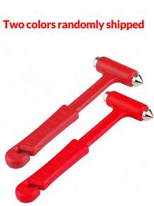 1pc/2pcs/3pcs Car Safety Hammer, Car Window Glass Breaker, Seatbelt Cutter, Car Emergency Escape Tool, Glass Breaker, Random Color - Red - View 8