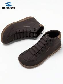 HOBIBEAR 1 Pair Unisex Ankle Boots, Soft Rubber Sole Non-Slip Waterproof Sneakers, Comfortable Wide Fit Casual Outdoor Hiking Shoes For Autumn/Winter