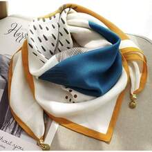 Écharpe à boucle magnétique pour femme, écharpe carrée à boucle magnétique française tout-en-un pour la du cou, printemps et automne, écharpe élégante