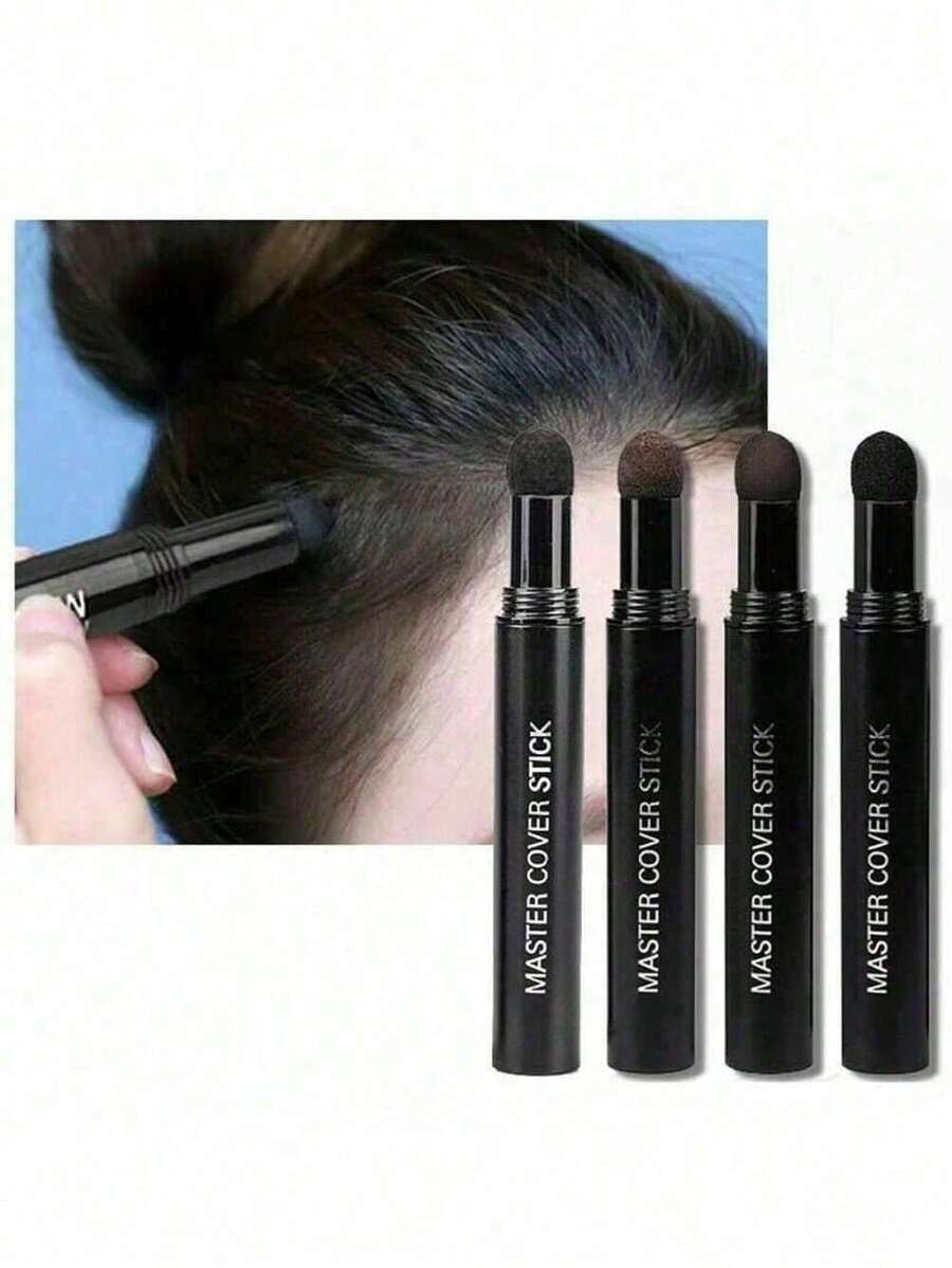 Master Cover Stick - Instantly Conceal Hairline And Eyebrows With Long-Lasting Powder Pencil Black 1PCS