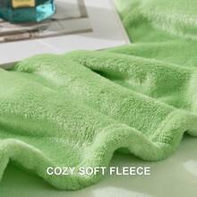 Sofa Blanket Living Room Cover SetFleece Blanket Twin Size, Soft Cozy Twin Blanket, Fuzzy Flannel Blanket Bed, Sofa, Couch, Travel, Camping, 60 X 80 Inches - 草綠色 - 查看 4