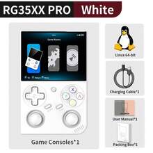 Anbernic RG 35XXPro RG35XX Pro consola de juegos portátil Retro reproductor de videojuegos compatible con WiFi Linux 64-bit PSP juego 256G nuevo - Negro - Ver 6