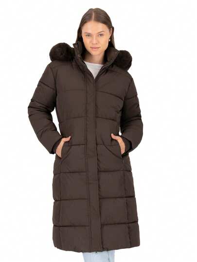SAKERS OUTDOOR CLOTHING Chamarra Larga Acolchada Para Mujer Peluche Sakers Premium Abrigo informal largo acolchado para mujer con capucha y bolsillos, abrigo cálido de invierno con mangas tipo capa