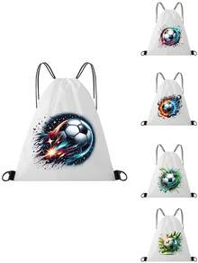 Drawstring Bag School Backpack Sport Bag Women's Fashion Shoulder Backpacks Canvas Shopping Bag Organizer For Travel Cycling Hiking Woman Large Capacity Storage Shopper Bags Initial Name A To Z Pink Letter Print