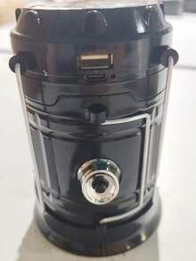 SunnyTech 4-in-1 tragbare Camping-Laterne mit Powerbank, USB-aufladbar, Outdoor-Leuchte für Wandern, Rucksacktouren (Handhabung/Blinklicht/Taschenlampe Modus) & Notfall, inklusive Tragegurt - Gold