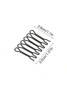 10pcs Invisible Styling Comb, Mini Bangs Holder Styling Tool, U-Shaped Hair Clips, Hair Accessories, Split-End Styling Decorative Hair Clips, Nape Invisible Bangs Fixing Inserted Comb (Black, 1-10pcs, Default Small Size), Hair Styling Set, Hair Styling Tool Set - Multicolor - View 9