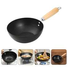 Sartén Wok de Hierro Antiadherente de 20 cm - Ideal para Saltear y Hornear Huevos, Solo Lavado a Mano - Multicolor - Ver 3