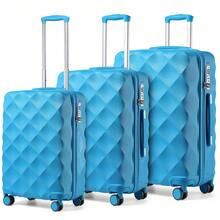 Cabin Luggage Carry On Suitcase 13 20 24 28 Inch ABS Hardshell TSA Lock Spinner Wheels Lightweight 2 3 4 Piece Set Hand Check In Travel Unisex - Blue - View 16