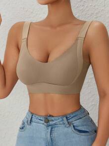 4PCS EssElegance Push-Up Seamless Bra Set - Adjustable Straps & Wire-Free Support For Daily Wear, Ultra-Soft Breathable Fabric - 彩色 - 查看 5