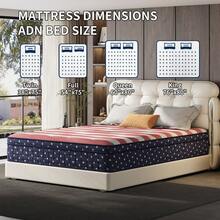 10"12"14" Queen Mattres Twin Full Queen King Size Bed Mattress In A Box, Hybrid Pocket Spring Breathable Cotton Layer Mattress For Motion Isolation & Silent Sleep, Lumbar Support & Pressure Relief, Medium Firm - 黑與白 - 查看 3