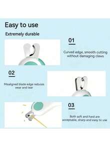 LED Light Pet Nail Clippers, Professional Cat Dog Paw Trimmer With Safety Lock, Puppy Kitten Animal Care Grooming Tool Set