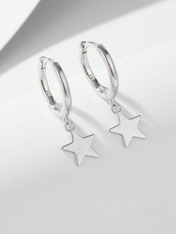 Boucles d'oreilles créoles minimalistes en argent sterling 925, élégantes et polyvalentes, pour femmes.