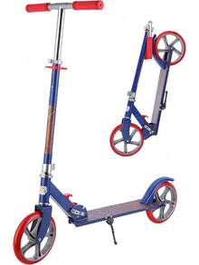 DEPORTES GUEVARA Kinene |   Scooter Patin del Diablo para Jovenes y Adultos, Patín del Diablo con Manubrio Ajustable, 2 Ruedas - Rojo y Azul - Ver 11