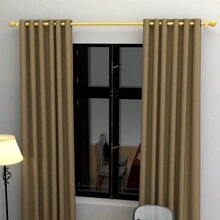 0.63" Iron Splice Gold Curtain Rod/Roman Rod, Classic Small Round Ball Decorative Curtain Rod, Length 23"-87", Curtain Rod Bracket Set For Wall Mount And Hanging Installation, Sturdy And Durable, Suitable For: Curtain Rod/Shower Rod/Sun Shade Rod/Sheer Rod, Fits Bedroom, Kitchen, Living Room, Dining Room, Office, Dorm Or Rental, Lightweight Curtain Rod, Modern Minimalist Design - Gold - View 8