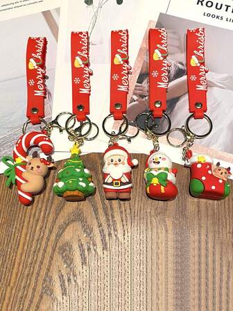 1 pieza Nuevo lindo llavero de muñeco de nieve navideño, llavero de dibujos animados, colgante de coche, decoración de mochila, pequeño regalo, encantos de bolsa, accesorios de coche, ideas de regalo para maestro, amigo, hermana