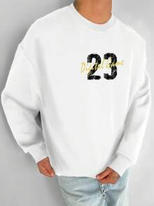 1 pièce sweat-shirt à capuche pour homme, best-seller automne/hiver en polaire, style polyvalent de base, porter casual pour la vie quotidienne/les trajets/la rentrée, assortiment unisexe pour couple - Blanc - Voir 3