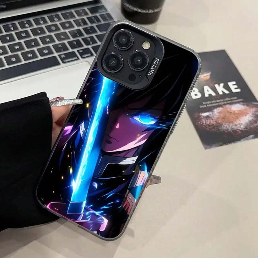 Giyu Tomioka Phone Case For  16 15 14 13 12 11 X XR XS 8 7 Pro Max Plus Translucent Color Protective Pretty, Cover Compatible With  17 Case,  17 Pro Case,  17 Pro Max Case - Negro2 - Ver 1