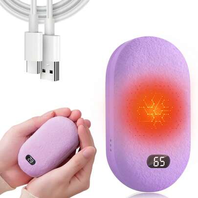 Hand Warmers Rechargeable,2 Packsk Electric Hand Warmers Reusable, Portable Pocket Hand Warmer Great Gift For Outdoors, Camping, Golf, Gear Christmas