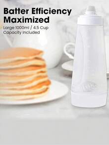 1000ml Hand-Cranked Batter Mixer Bottle Batter Dispenser - Clear 2 - View 4