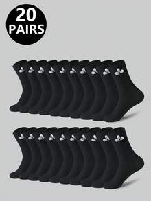 2/5/10/20 双装男女通用自然风中筒袜，欧美户外运动袜，跑步袜，健身休闲袜 - 彩色 - 查看 7