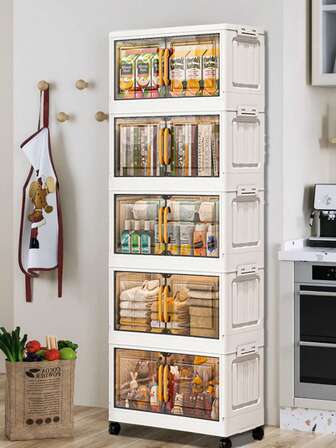 1 件 38 厘米/14.96 英寸宽塑料储物柜、小型可折叠储物盒、厨房餐具柜、厨房收纳架、客厅玩具柜、窄缝收纳架、厨房超薄储物柜、圣诞礼物、储物盒、床下储物