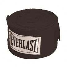 108" Boxing Hand Wraps – Black, Poly-Cotton, Adjustable Strap, 2-Pack - 1 - View 2