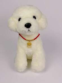 1件红色绳子和金色珠子幸运祝福铃铛宠物项圈项链，猫狗节日项链，宠物吊坠礼物