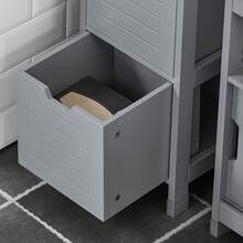 SoBuy FRG126 浴室高櫃 浴室家具 浴室 浴室置物架 附腳墊 白色 約：30x144x30cm - 灰色 - 查看 10