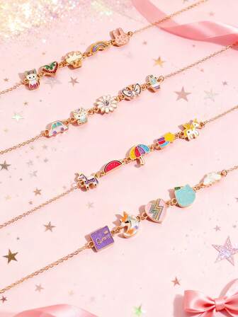 1 Stück Modischer, süßer Cartoon-Tier-Halskette aus Zinklegierung für Mädchen, exquisiter Straßen-Stil Schmuck, perfektes Party-Geschenk