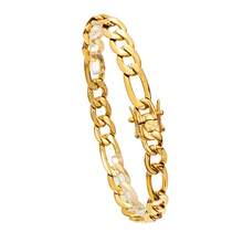 8mm Stainless Steel 1:3 NK Link Chains Necklaces 18K Gold-Plated For  Unisex Hip Hop Bracelet Bling Iced Out Rapper Jewelry Gift - Golden - 查看 8