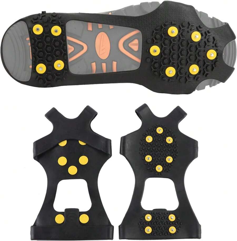 EstiloSuperficie De Hielo De Nieve Cadena De Zapatos Antideslizante Pesca En Hielo Ciudad De Nieve Antideslizante, Adecuado Para Caminatas Al Aire Libre(XL Size (45-47 Shoes)) Campamento De Monta?IsmoVersióN Mejorada - 1 - Ver 1