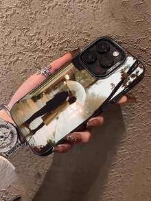 1 pieza Funda de teléfono negra personalizada con foto compatible con iPhone 15 Pro Max, 17 Pro Max, 17 Air, S24 Ultra y otros modelos - Negro - Ver 5