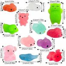 动物造型麻糬捏捏乐，闪光麻糬捏捏乐套装（2/6/10/15/20/25/30/40个装），可爱迷你捏捏乐，儿童玩具，圣诞节礼物，课堂奖励，圣诞节和生日礼物，万圣节填充物，迷你减压玩具，玩具，缓解焦虑和放松，派对小礼物，圣诞节礼物，礼品袋填充物，生日，节日 - 彩色 - 查看 5