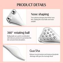 Rodillo facial y herramienta Gua Sha para mujeres, masajeador multifuncional de ojos, rodillo de hielo, masajeador de nariz, herramientas de belleza para el cuidado diario de la piel, regalo para mujeres