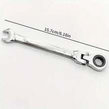 1 Set 72-Tooth Ratchet Wrench Set, 360° Swivel Design, Durable Metal Tool Made Of Chrome Vanadium Steel, Suitable For Home Repair And Automotive Maintenance, Flexible Head Design