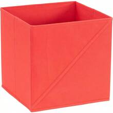 ZZXC Household Essentials Diagonal Pull Collapsible Fabric Cube Open Storage Cubes 6pk Red - Red - View 5
