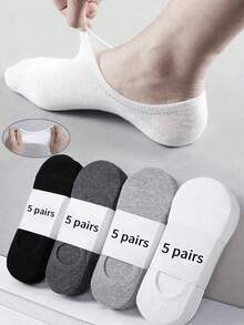 5/10/15/20 Pairs Unisex Invisible Socks, Casual Thin Boat Socks For Summer, Slightly Smaller Fit