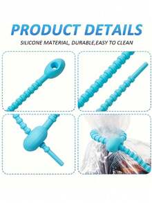 10个可调节可重复使用硅胶扎带 - 防滑多用途扎带，用于电缆管理、购物袋密封和整理 - 高品质耐用塑料收纳盒，颜色多样（粉色、蓝色、绿色、黄色、橙色、紫色、黑色、白色、灰色、棕色），适合家居整理，色彩鲜艳，材质柔韧，是家庭和办公室使用的理想之选。 - 彩色 - 查看 8