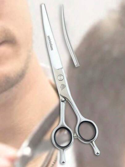 univinlions 1 pezzo Forbici professionali per taglio capelli da 6,0 / 6,5 / 7,0 pollici, forbici assottiglianti, rasoio curvo, per parrucchiere, toelettatura animali domestici