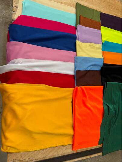 Retalho tecido KG Helanca Premium - 30 cores sortidas - Comprimento médio 80cm     3 KILOS