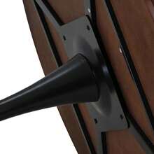 Set Of 2 Metal Dining Chairs, Steel Legs And PU Leather Seats, Armless High Back Dining Chairs, For Kitchen, Living Room, Gray - Brown Table - View 4