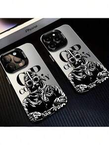 Fast EU Shipping (DE & ES) Protective Case for iPhone17  S22-S26Stilvolle Buchstaben CP Handyhülle, kompatibel mit 17, 16E, 16, 15, 14, 13, 12, 11 Mini Pro Max Air  R SMA  7 Plus, stoßfeste, mattierte Rückseite. - Schwarz - Übersicht 7