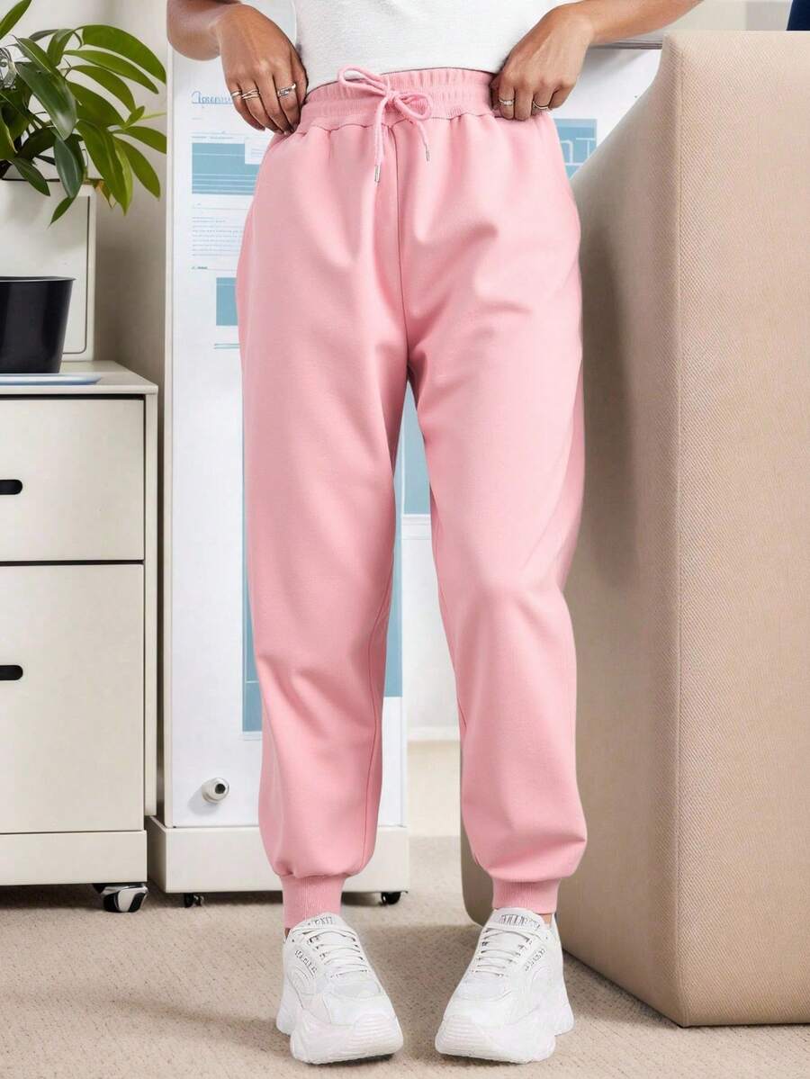 Women Pants - 粉色 - 查看 1