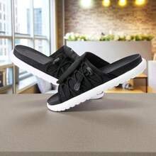 Asuna Comfortable Black And White Sandal With White Sole - Original From The Factory - White - View 4
