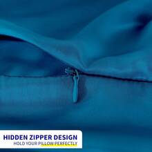% Silk Pillowcase,21 Momme Both Side Real Silk Pillowcases Hidden Zippered Slip Silk Pillowcase Soft Breathable Hair, Skin And Good Sleep(, Standard:20x26) - Chim công xanh - Xem 5