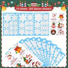 96PCS Christmas Decorations Snowflake Window Clings Glueless PVC Window Stickers For Indoor Christmas Décor 10 Sheets - 白色 - 查看 4